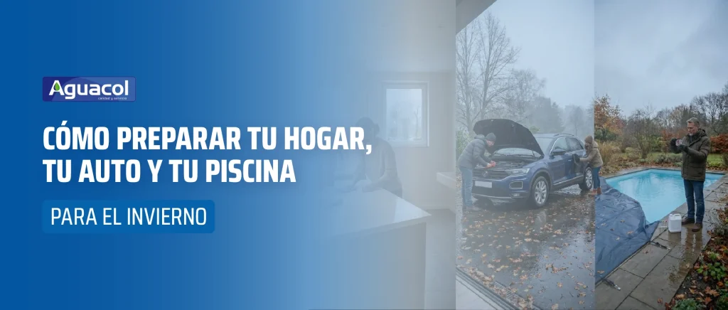 Persona limpiando cocina, revisando auto y manteniendo piscina en invierno, Aguacol